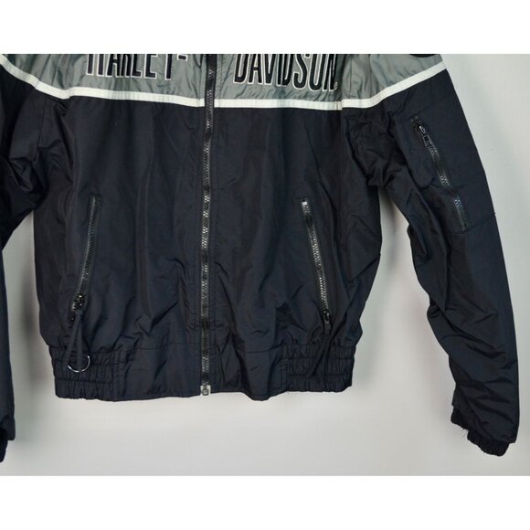 Harley Davidson Racing Vintage 90s Black Nylon Jacket Screaming Eagle - Picture 3 of 9